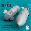 RESKIT RS72-0588 B43-0 nuclear bombs (2 pcs) (F-100D/F, F-101A/C, F-104A/C, F-105D/F, FB-111A, F-111A/E/D/F, F-4C/D/E) (3D Printed) (1/72)